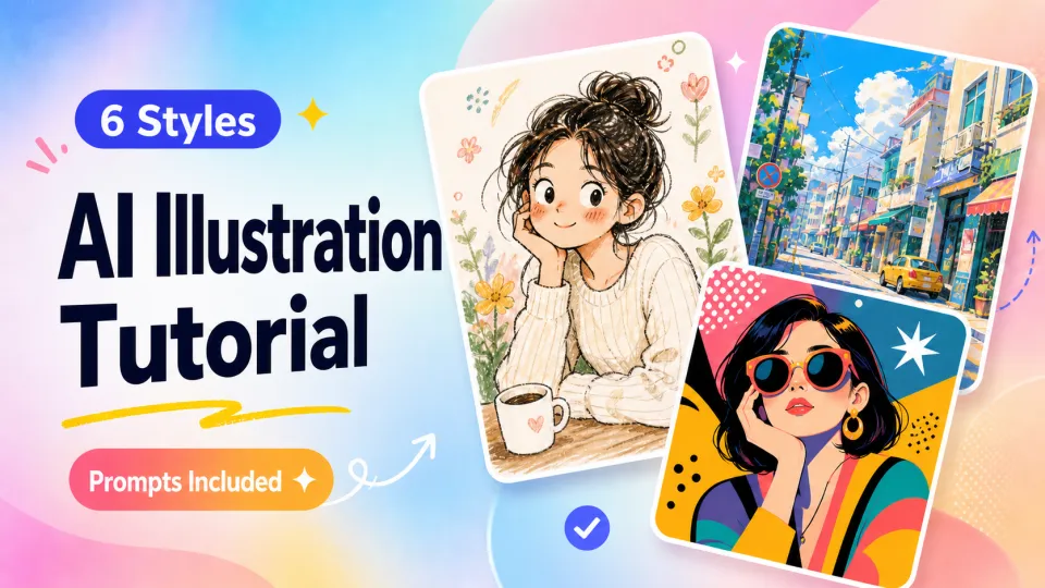 AI 插画提示词教程：用 PixPix 做出 6 种热门插画风格