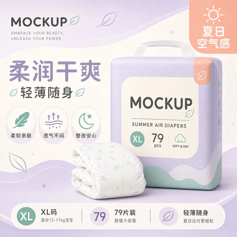 夏季气尿布套装 XL 79件装｜AI 生图提示词