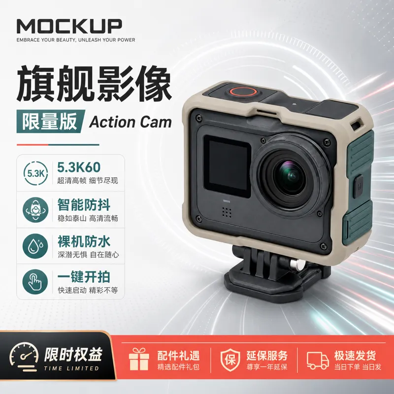 限量版5.3K运动相机模型｜AI 生图提示词