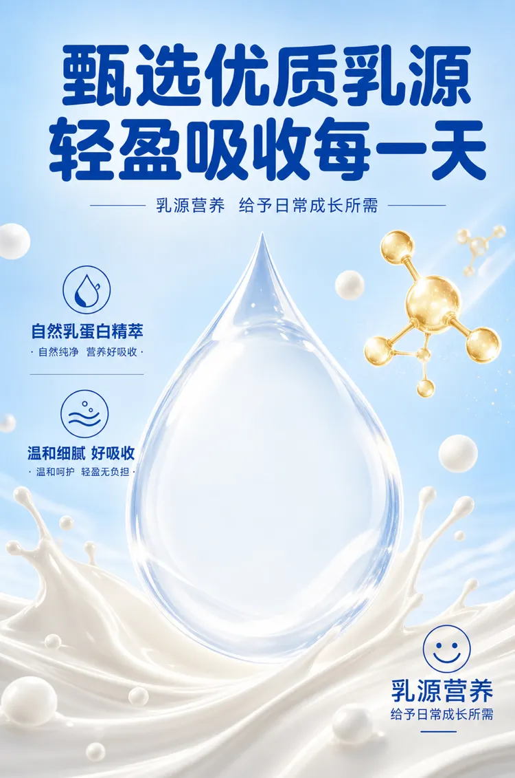 高品质牛奶来源 营养与吸收｜AI 生图提示词