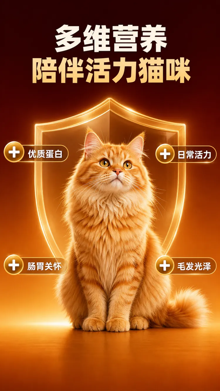 橙在发光的金色营养盾中｜AI 生图提示词