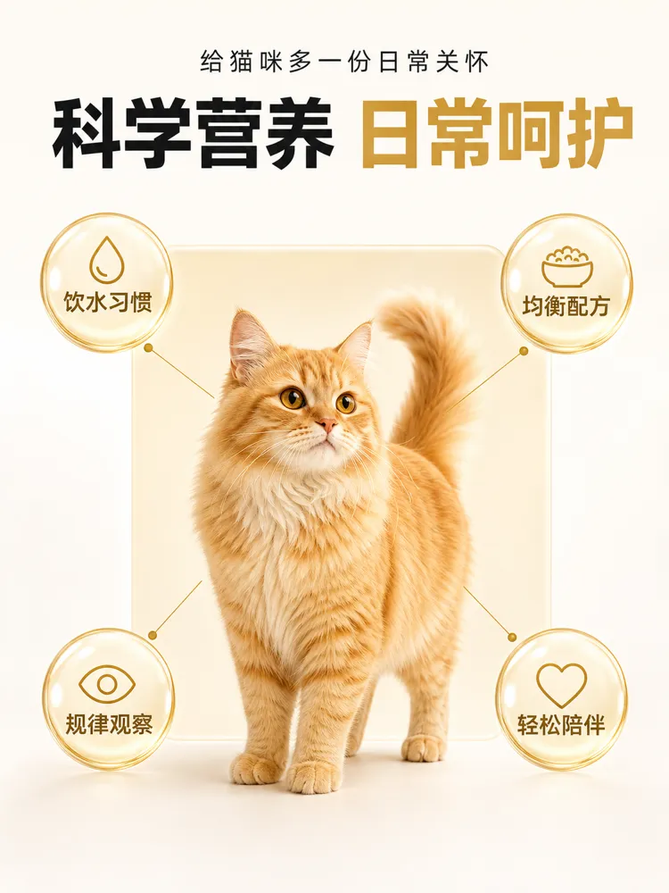 科学营养与猫咪日常护理｜AI 生图提示词