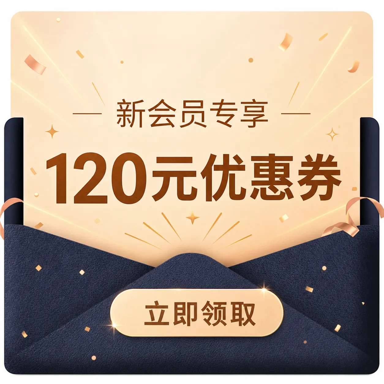 新会员独家120元优惠券图｜AI 生图提示词