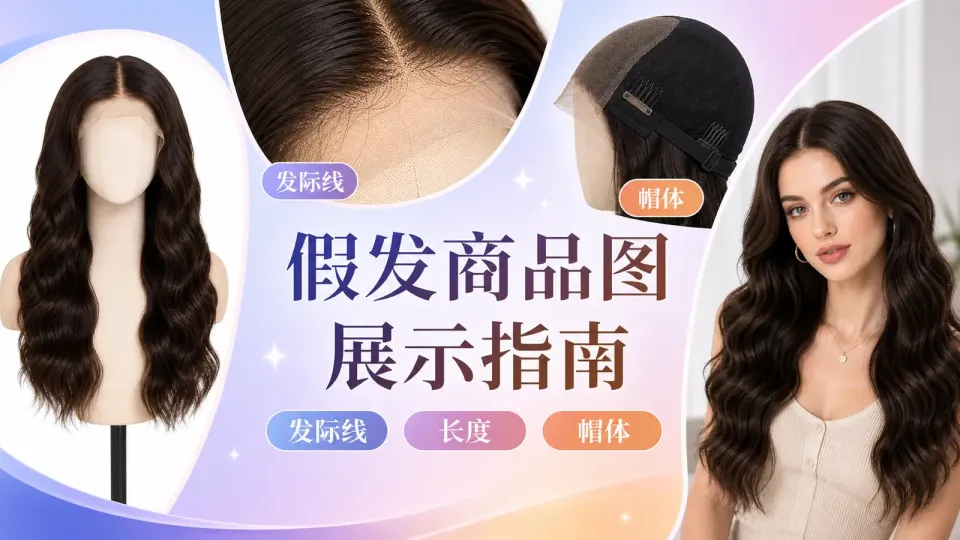 Amazon 假发商品图怎么展示发际线？蕾丝、长度与发量检查指南