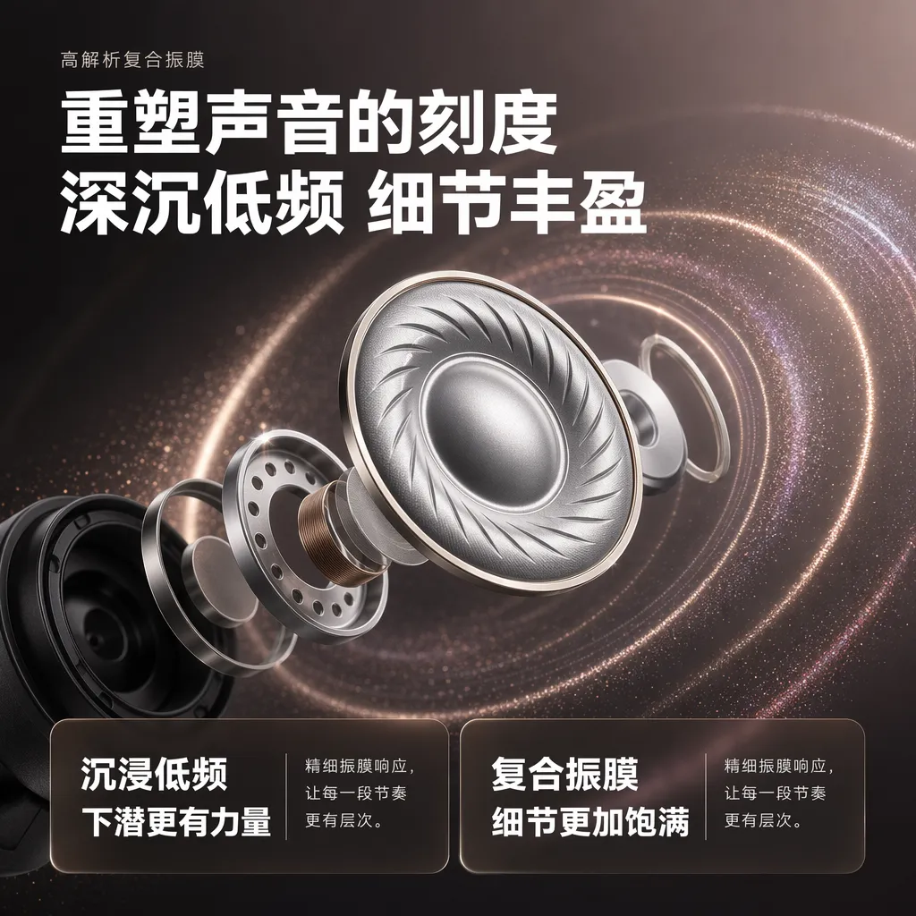 高分辨率复合振膜扬声器单元｜AI 生图提示词