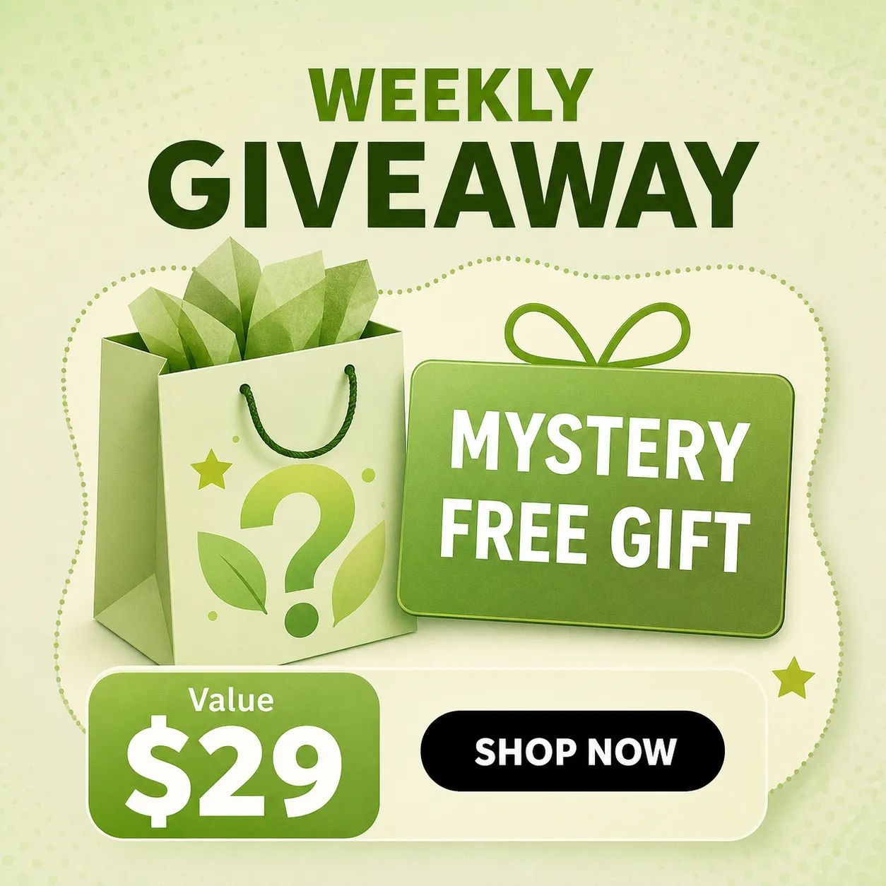 Weekly Giveaway Mystery Free Gift Banner｜AI Image Generation Prompts