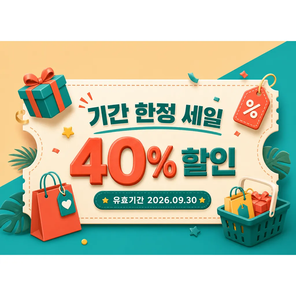礼盒 · 购物促销 3 / 40%｜AI图像生成提示词