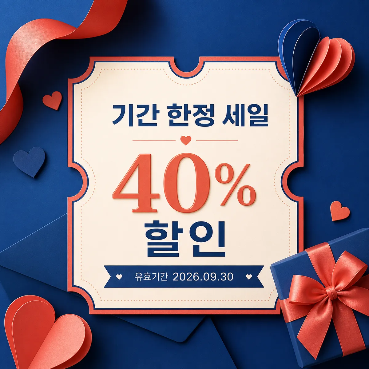 礼盒 · 折扣促销 40%｜AI图像生成提示词