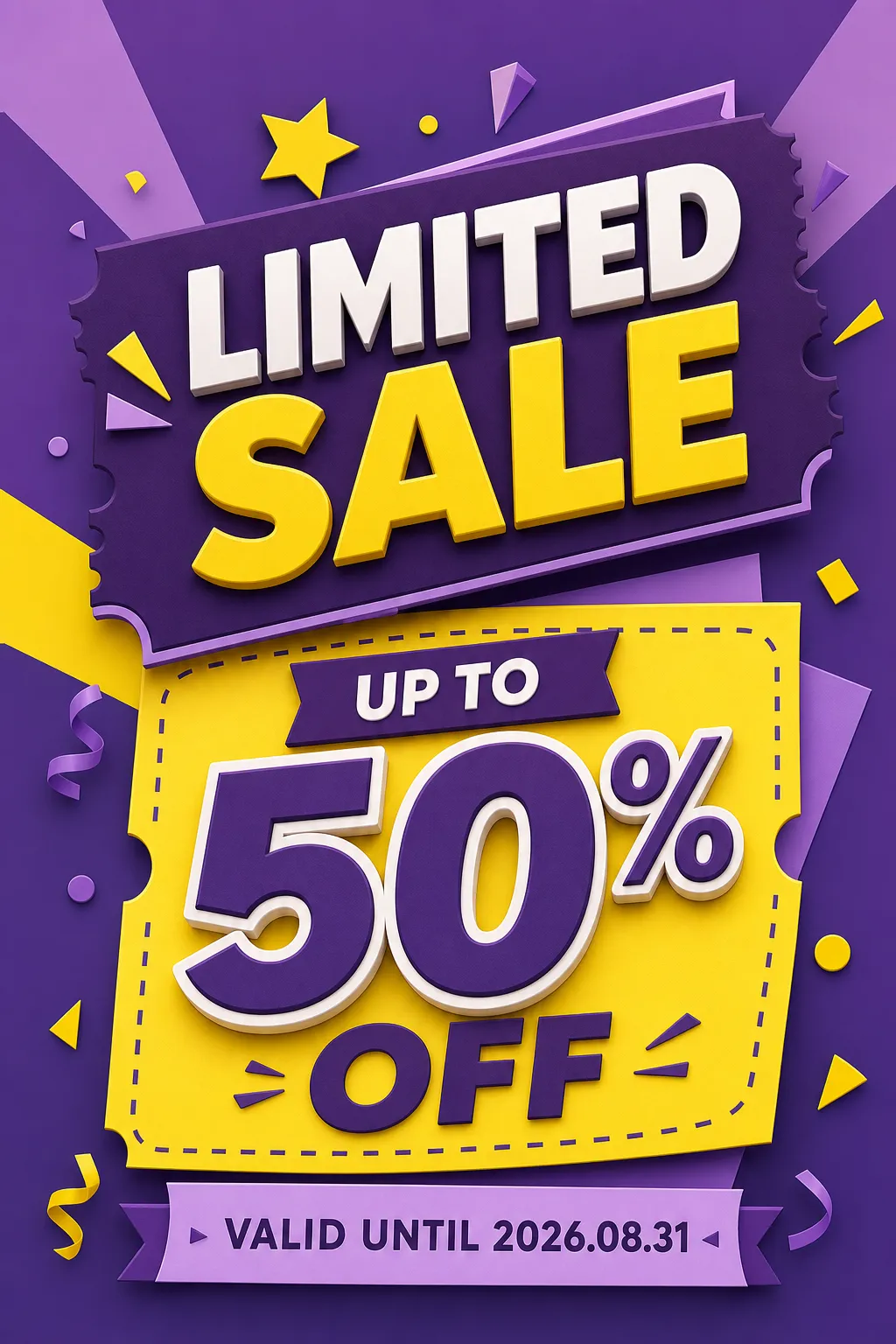 折扣促销 50% / 3｜AI图像生成提示词