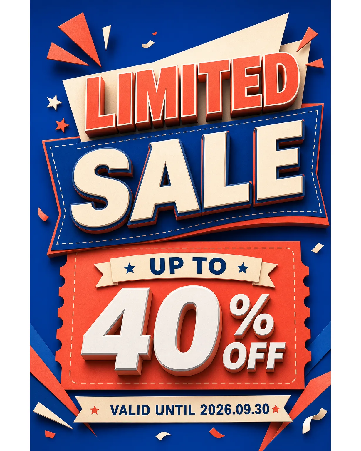 折扣促销 40% / 3｜AI图像生成提示词