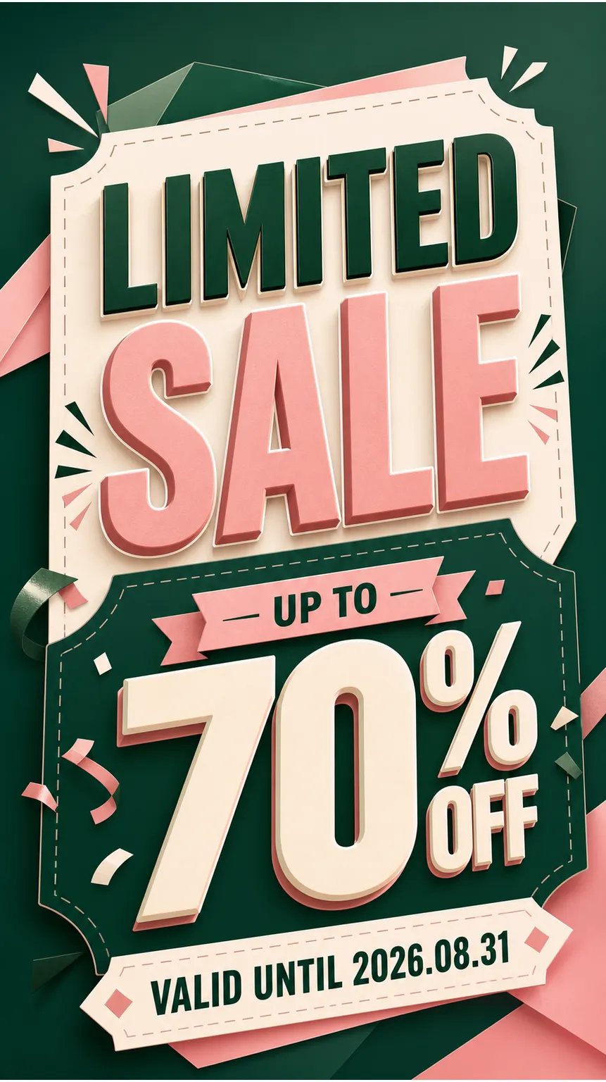 折扣促销 70% / 3｜AI图像生成提示词