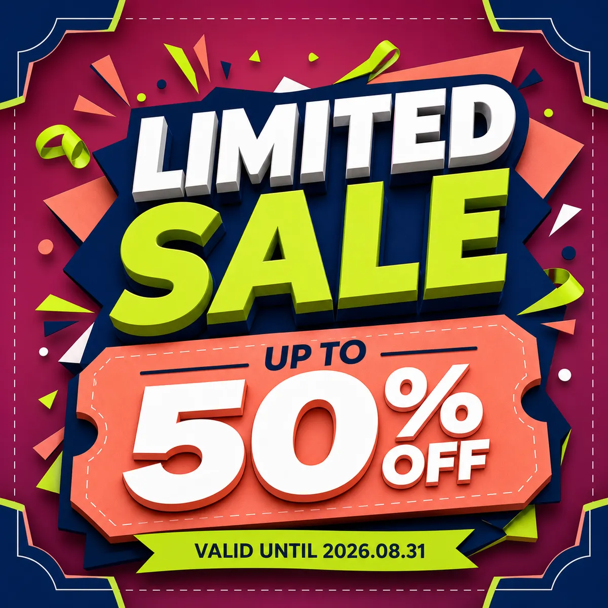折扣促销 50% / 3｜AI图像生成提示词