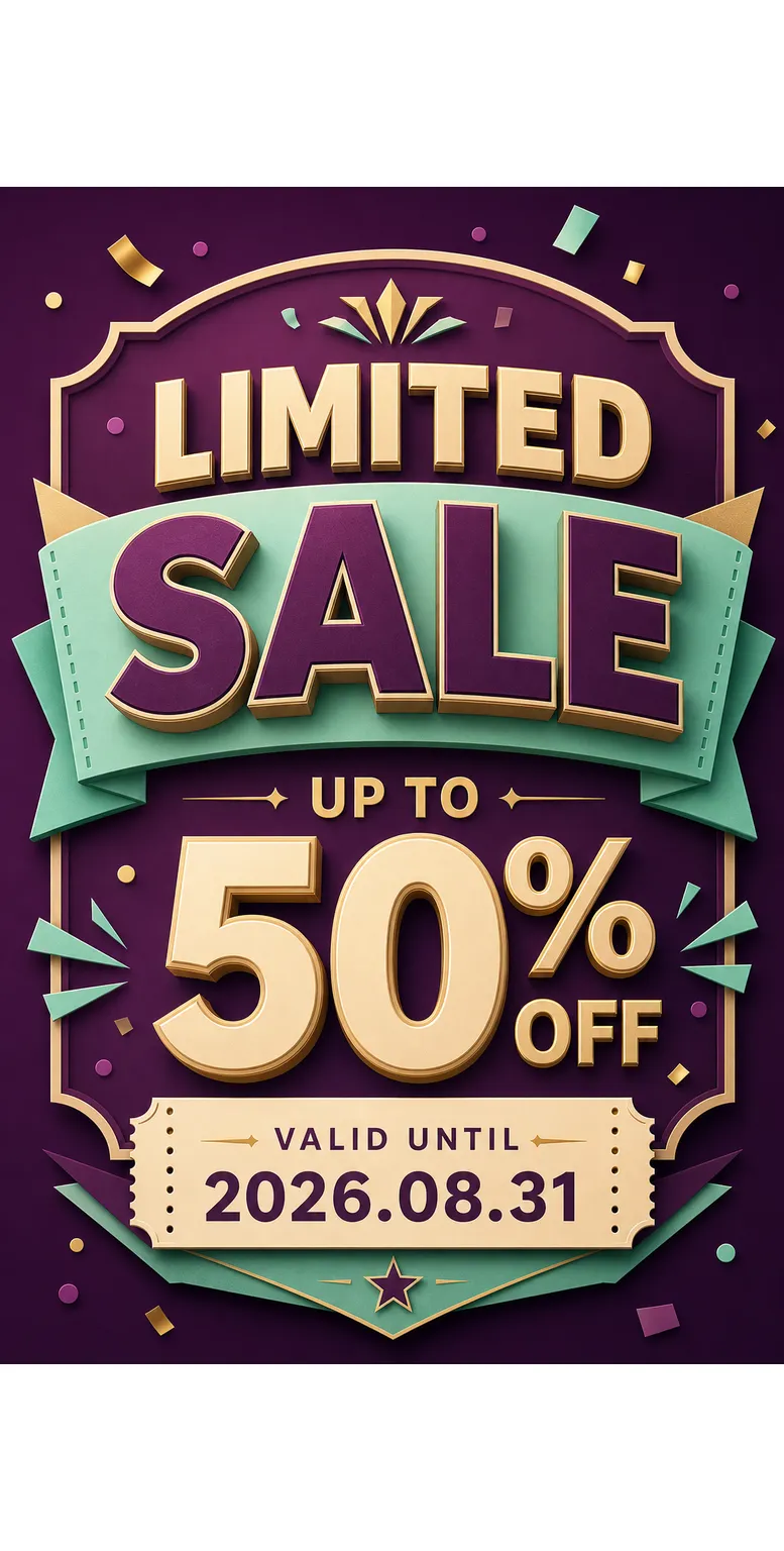 折扣促销 50% / 3｜AI图像生成提示词