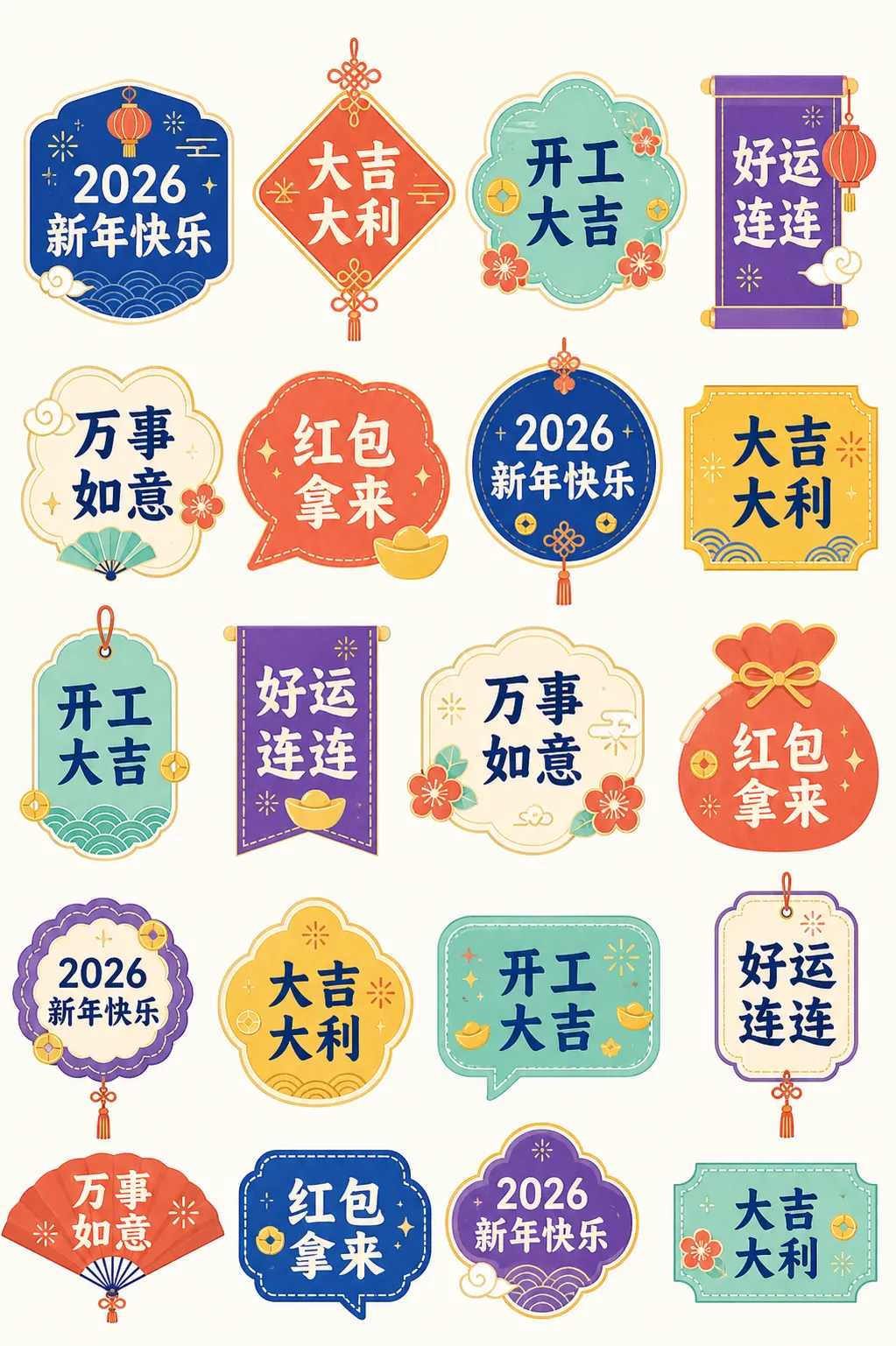 促销贴纸与徽章 2026｜AI图像生成提示词