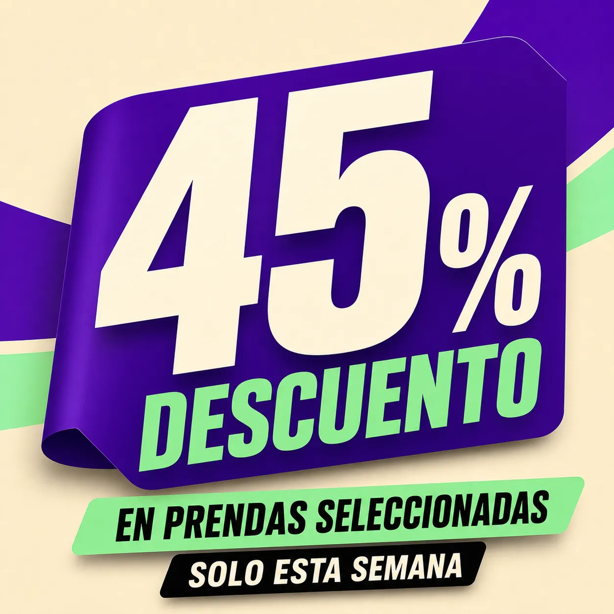 45 Percent Discount Sale Banner｜AI Image Generation Prompts