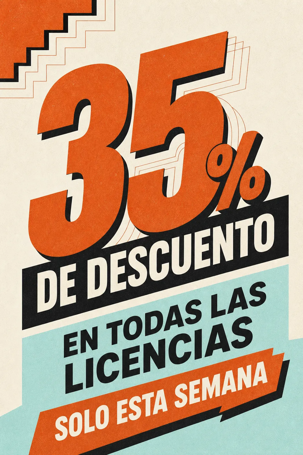 35 Percent Discount on Licenses Sale Poster｜AI Image Generation Prompts