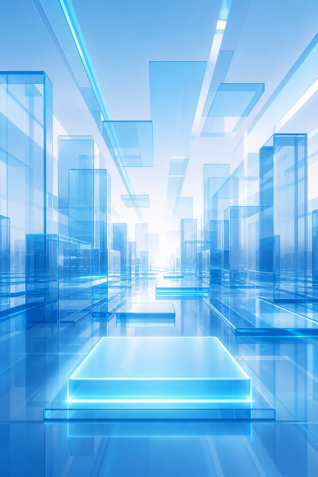 产品展示台 · 抽象设计背景 · 未来霓虹场景｜AI图像生成提示词
