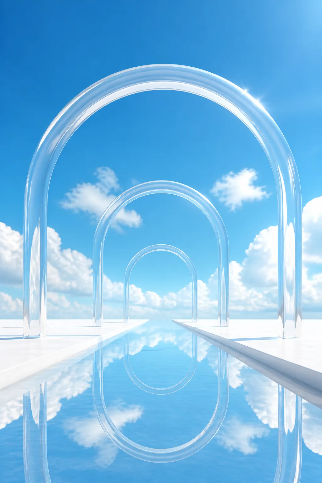 建筑室内场景 · 透明玻璃质感｜AI图像生成提示词