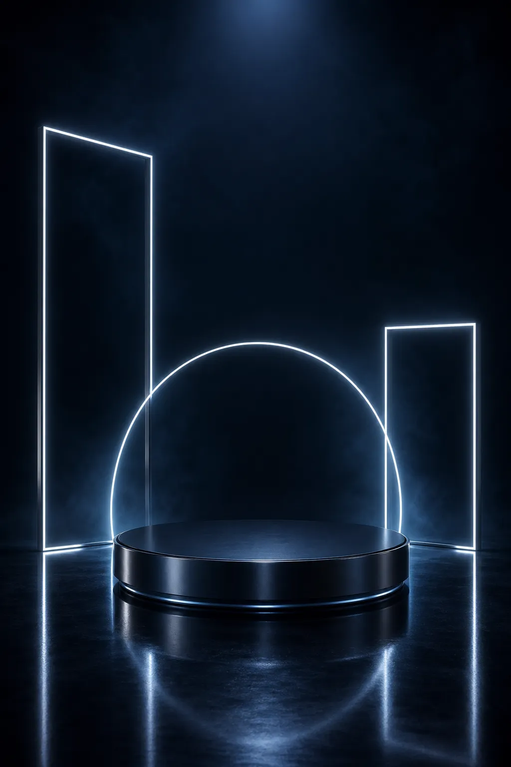 产品展示台 · 抽象设计背景 · 未来霓虹场景｜AI图像生成提示词