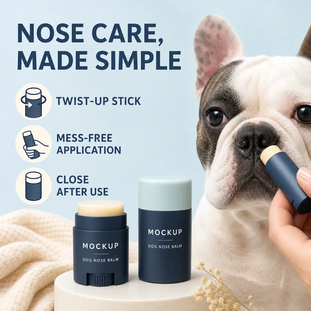 法斗犬款狗狗鼻部润唇膏模型｜AI图像生成提示词