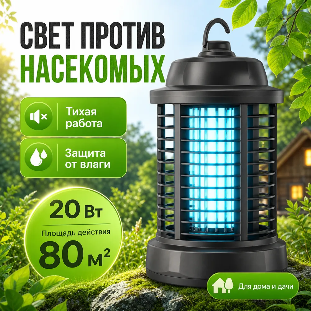 20W 户外灭虫灯，适用于家庭与花园｜AI 图像生成提示词