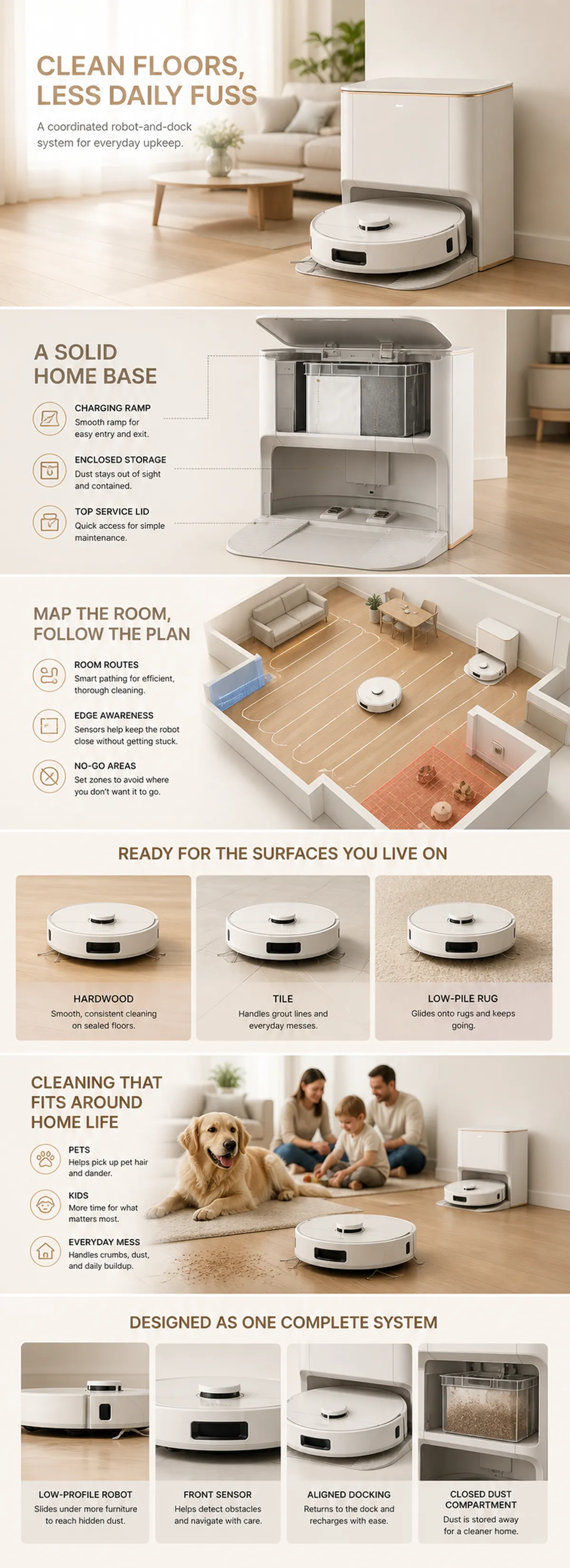 Smart Robot Vacuum and Docking Station System｜AI Image Generation Prompts