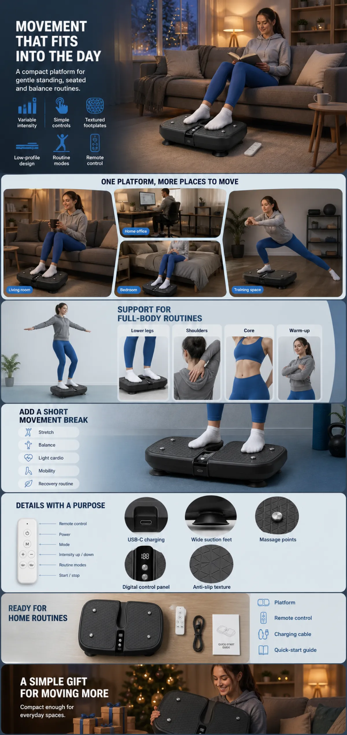 Compact Movement Platform for Home Routines｜AI Image Generation Prompts