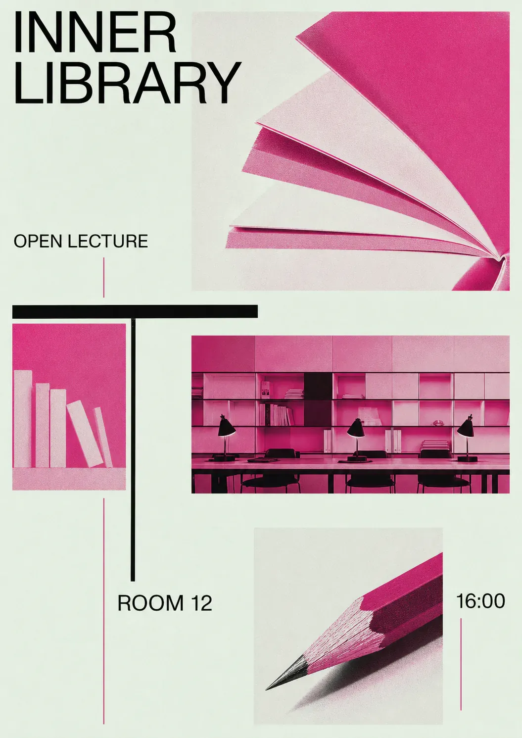 Inner Library Open Lecture Poster Design｜AI Image Generation Prompts