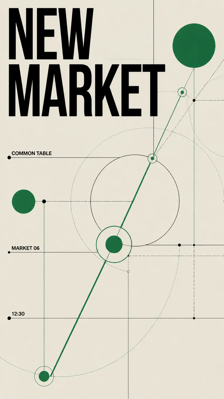 New Market Geometric Poster Design｜AI Image Generation Prompts