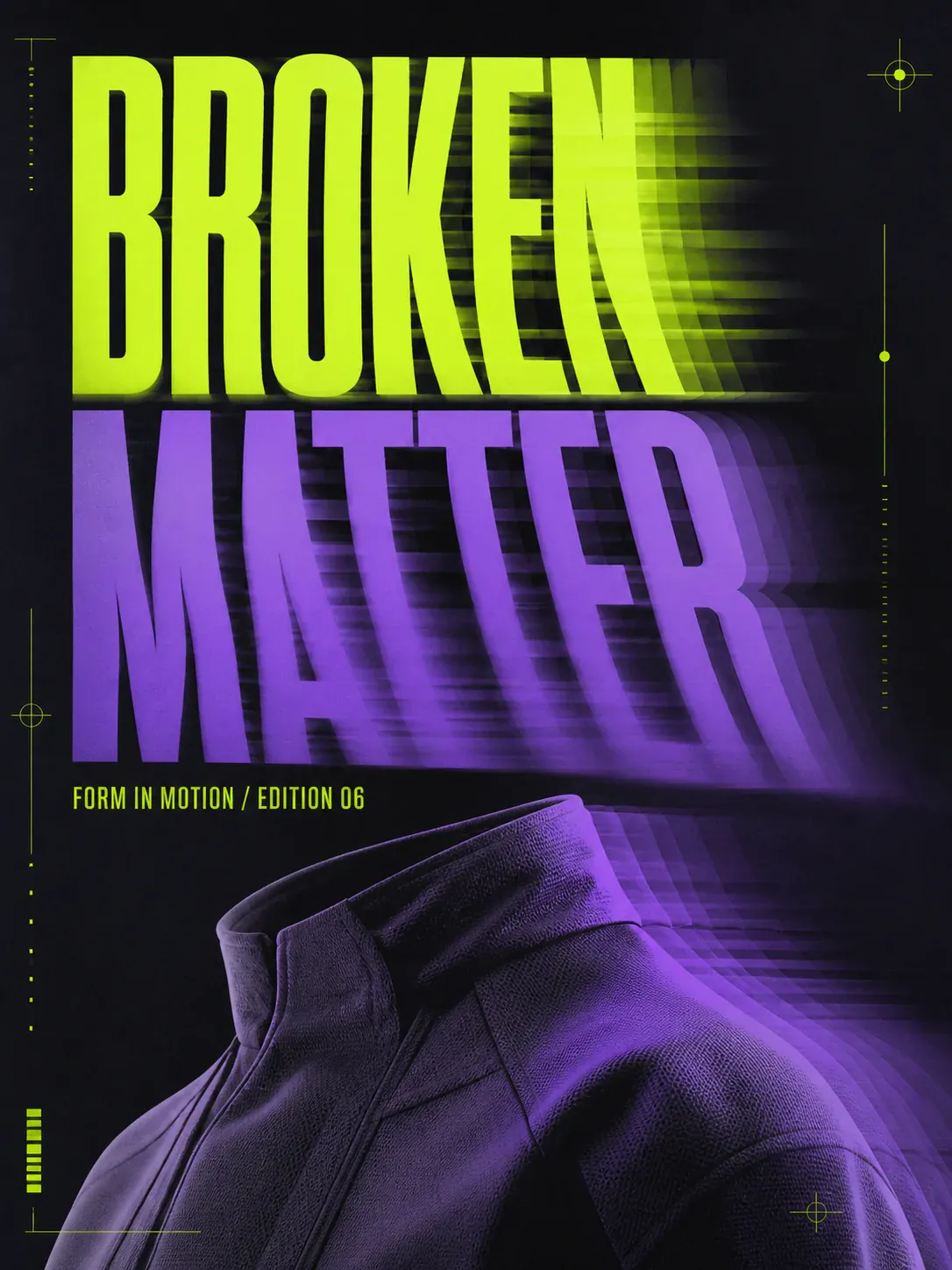 Broken Matter Form In Motion Purple Jacket Poster｜AI Image Generation Prompts