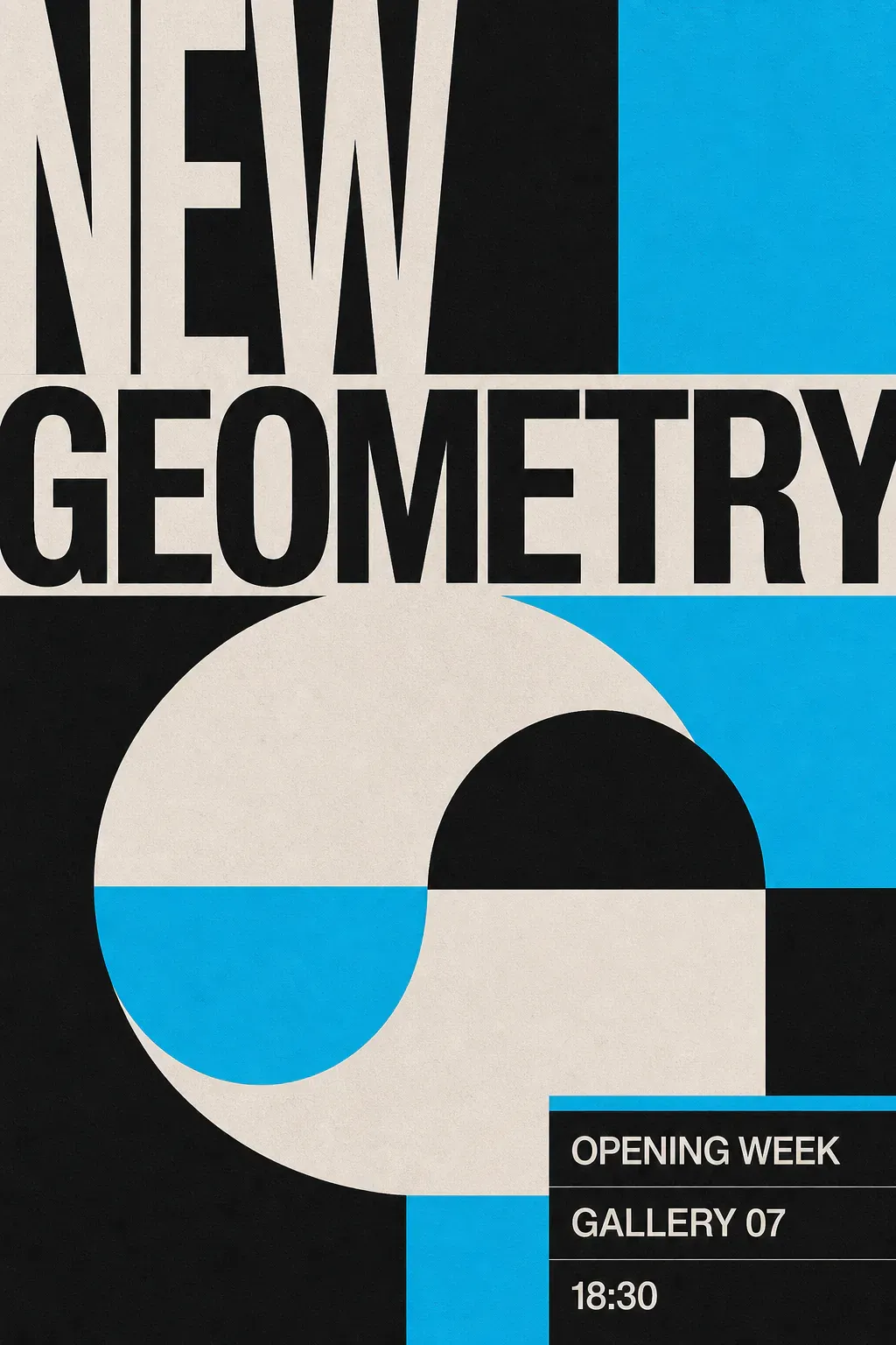 New Geometry Gallery Opening Week Poster｜AI Image Generation Prompts