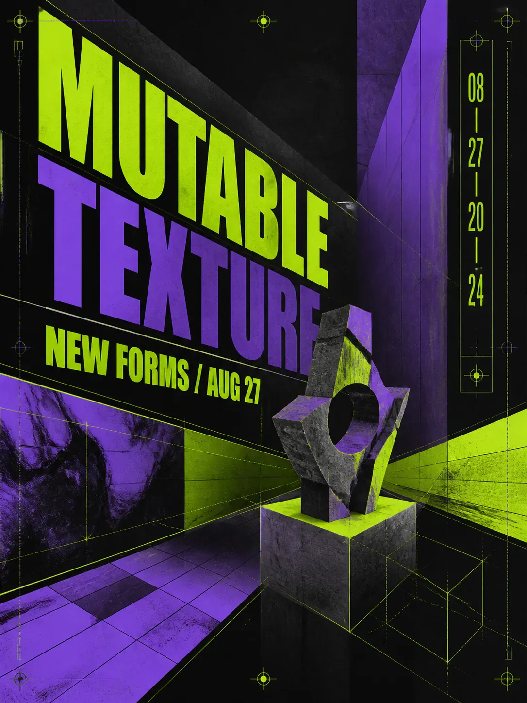 Mutable Texture New Forms Abstract 3D Poster｜AI Image Generation Prompts