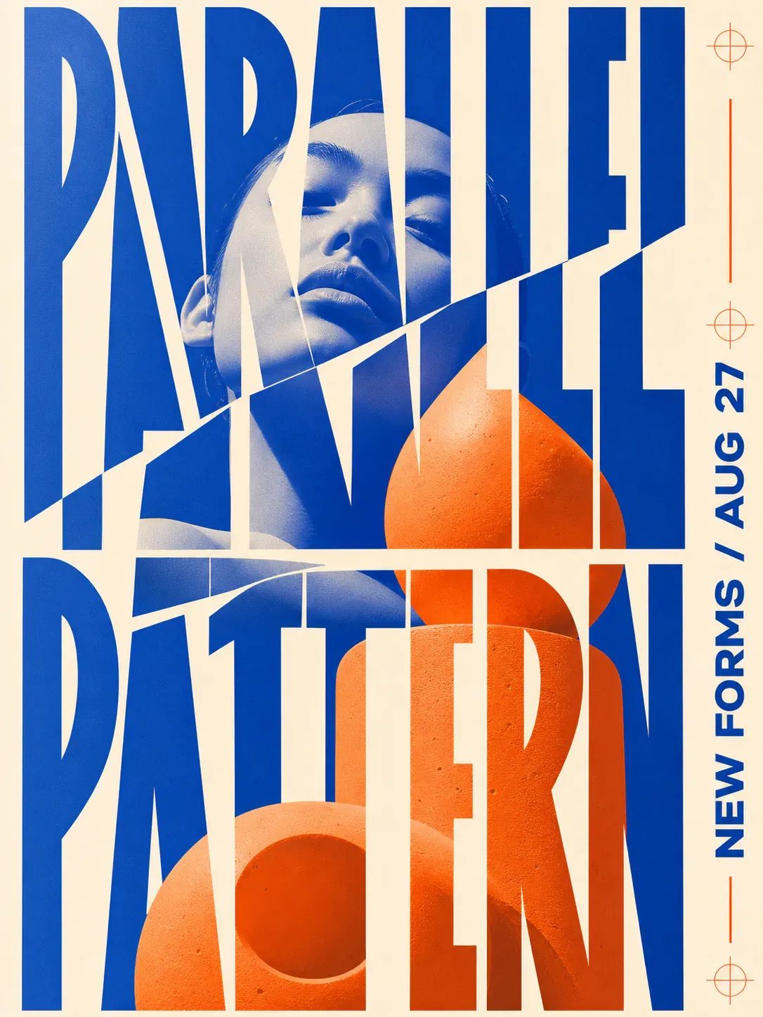 Parallel Pattern Typography Poster Design｜AI Image Generation Prompts