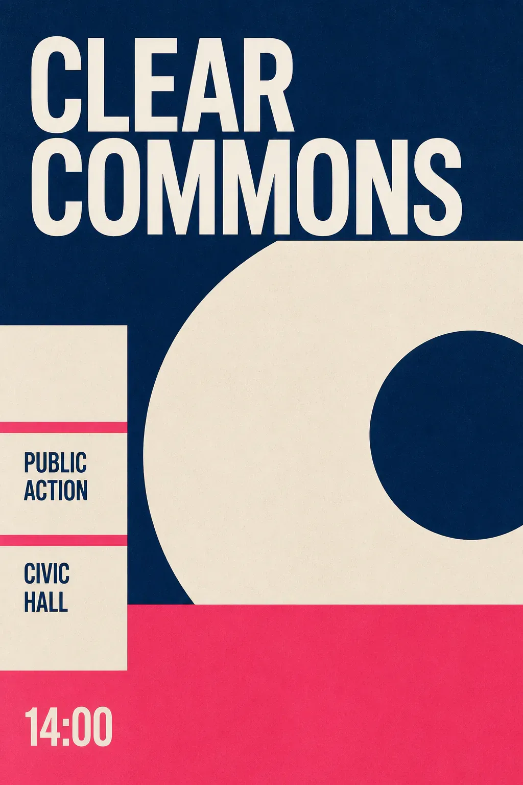 Clear Commons Public Action Event Poster｜AI Image Generation Prompts