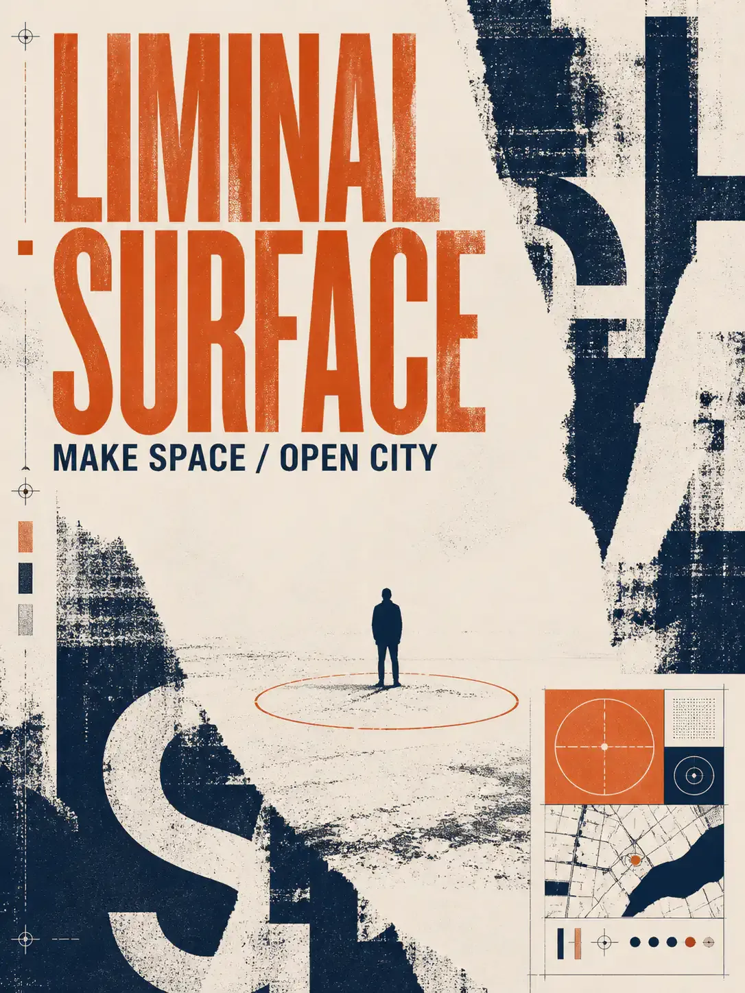 Liminal Surface Make Space Open City Graphic Poster｜AI Image Generation Prompts