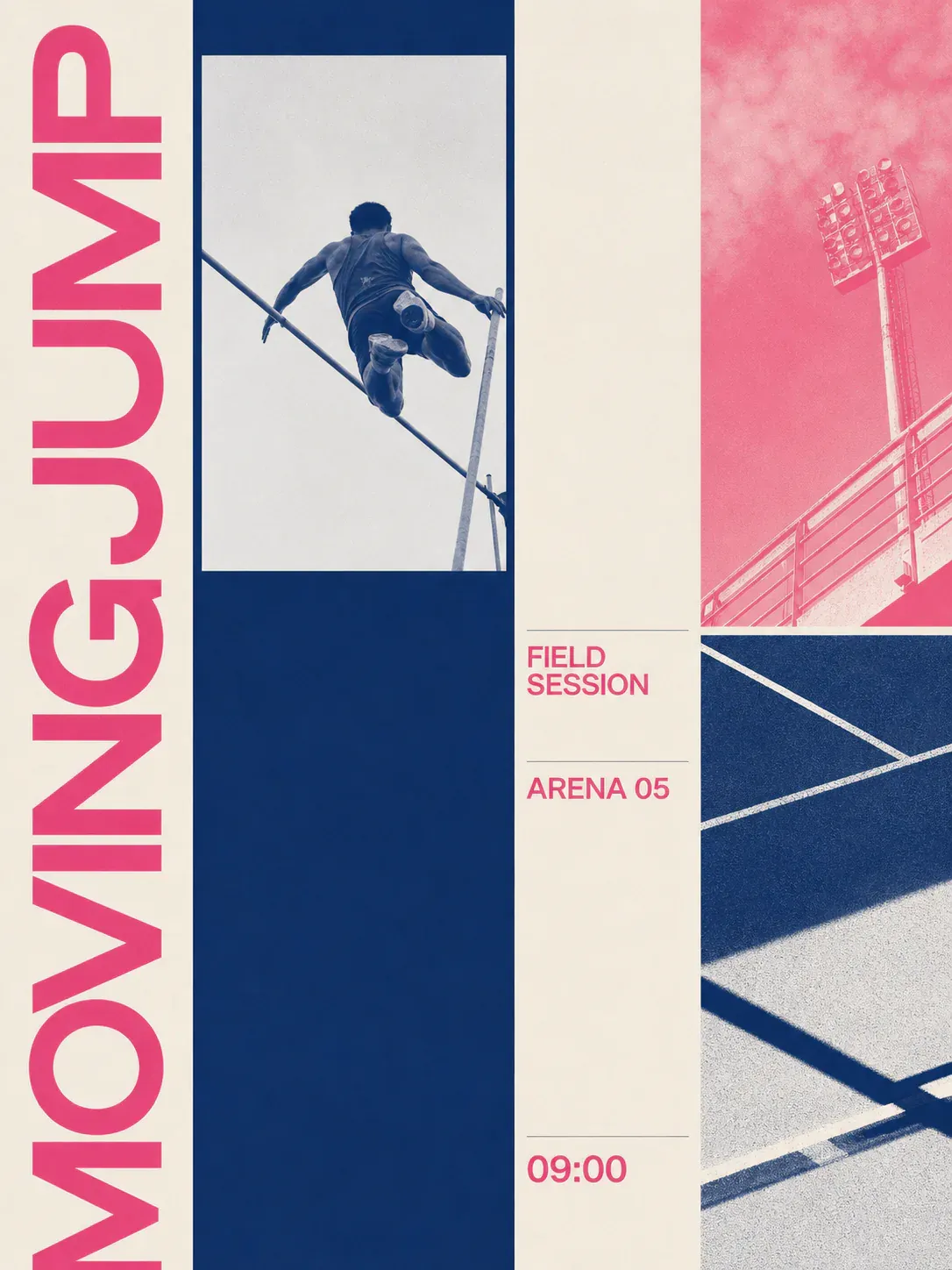 Moving Jump Field Session Arena 05 Sports Poster｜AI Image Generation Prompts