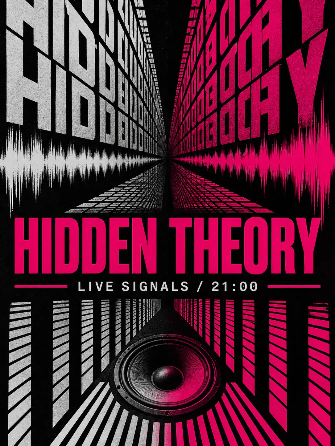Hidden Theory Live Signals Event Poster｜AI Image Generation Prompts