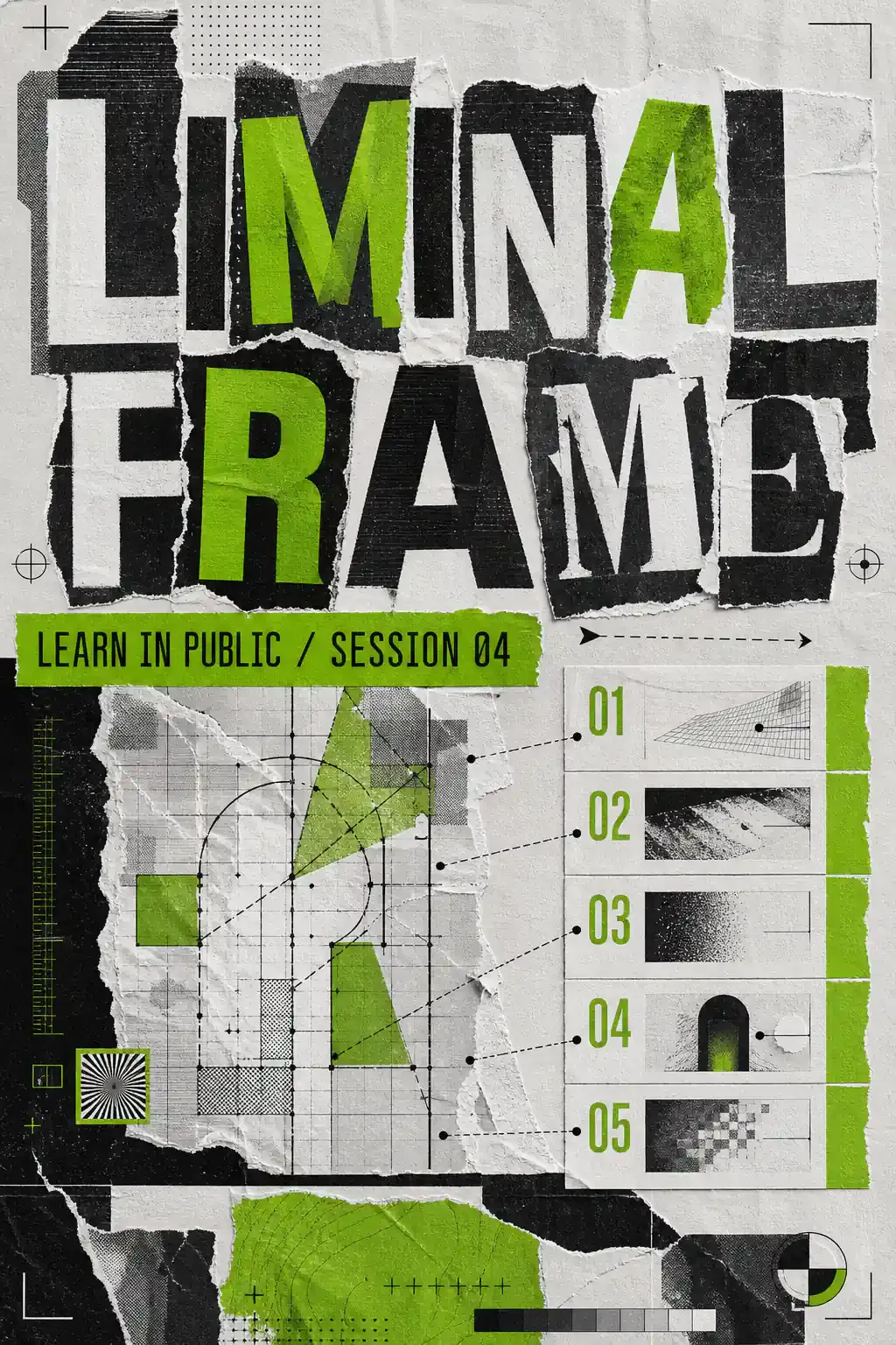 Liminal Frame Learn In Public Session 04 Poster｜AI Image Generation Prompts