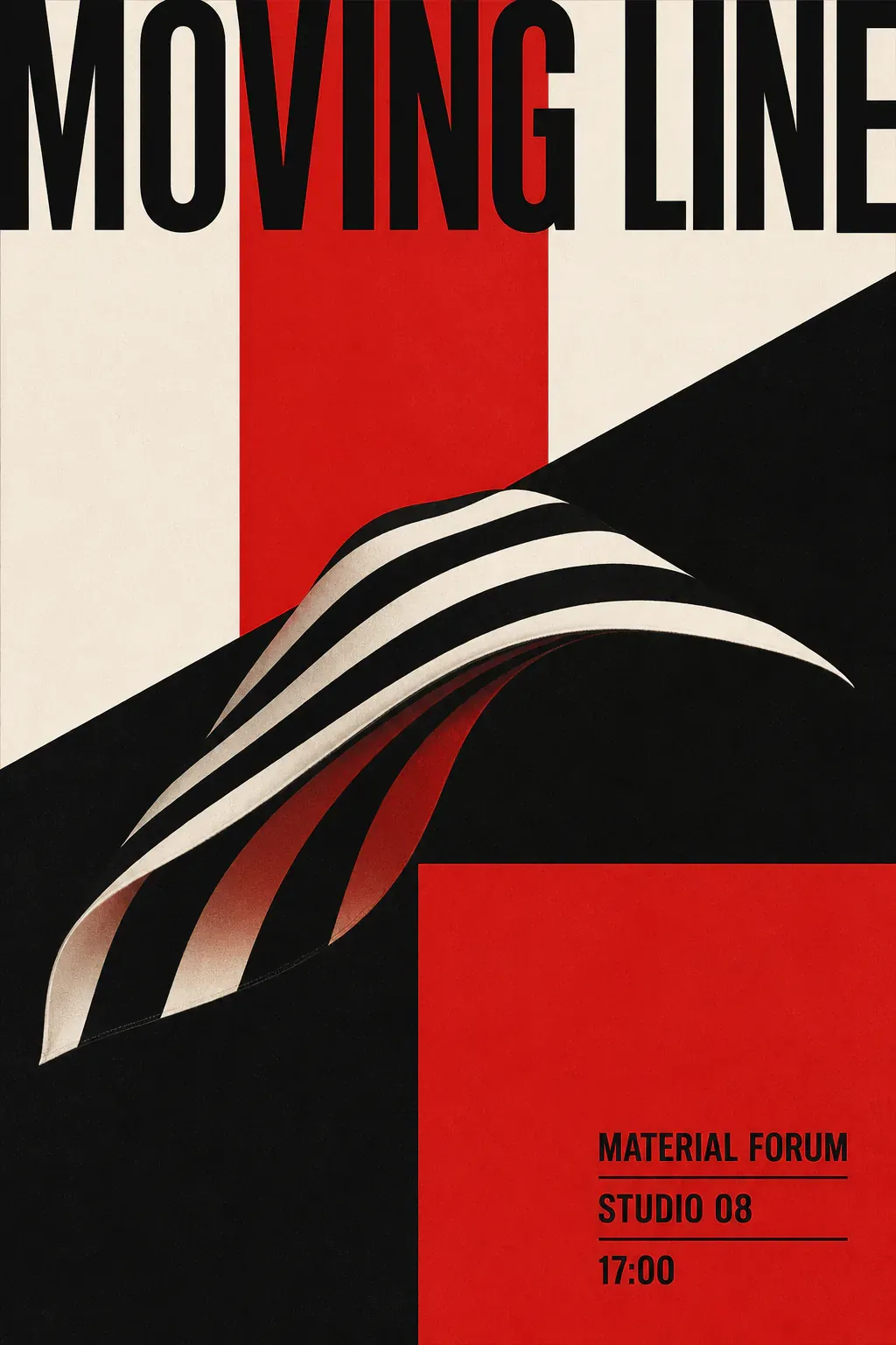 Moving Line Material Forum Studio 08 Poster｜AI Image Generation Prompts