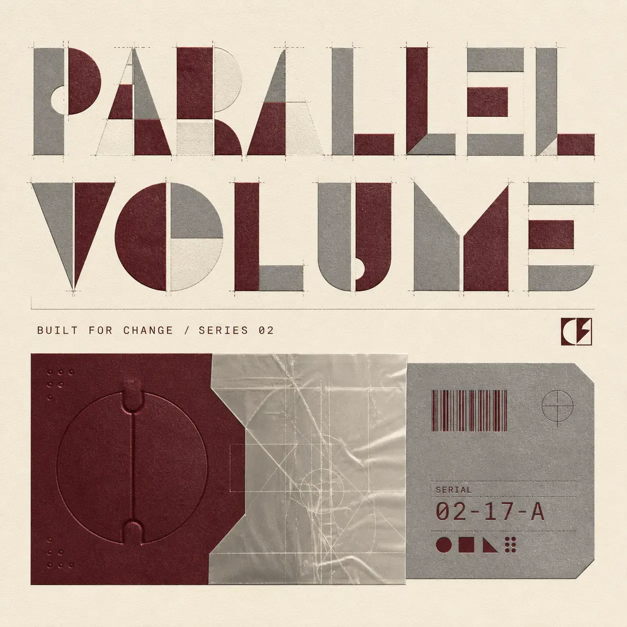 Parallel Volume Geometric Typography Poster Design｜AI Image Generation Prompts