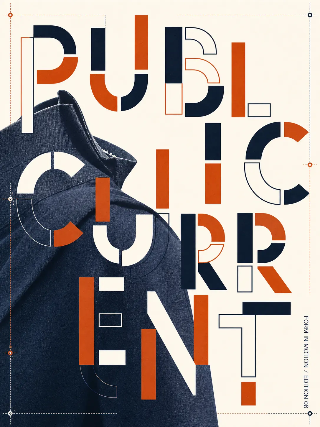 Blue Jacket with Geometric Typography Design｜AI Image Generation Prompts