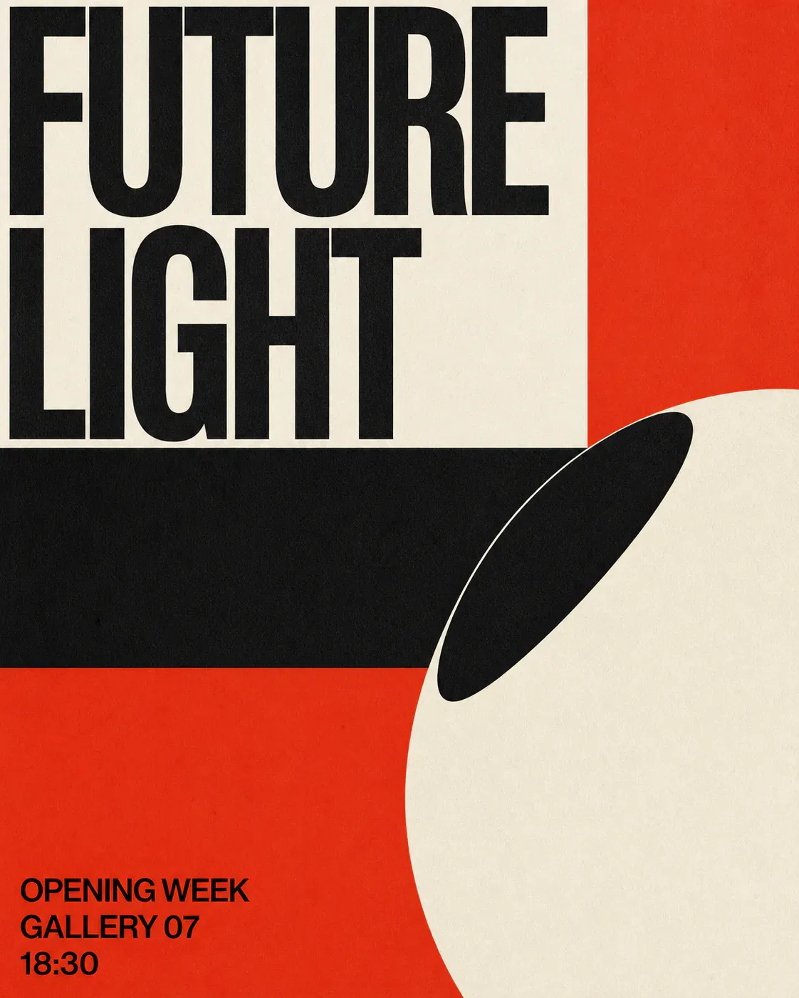 Future Light Gallery Opening Week Poster｜AI Image Generation Prompts