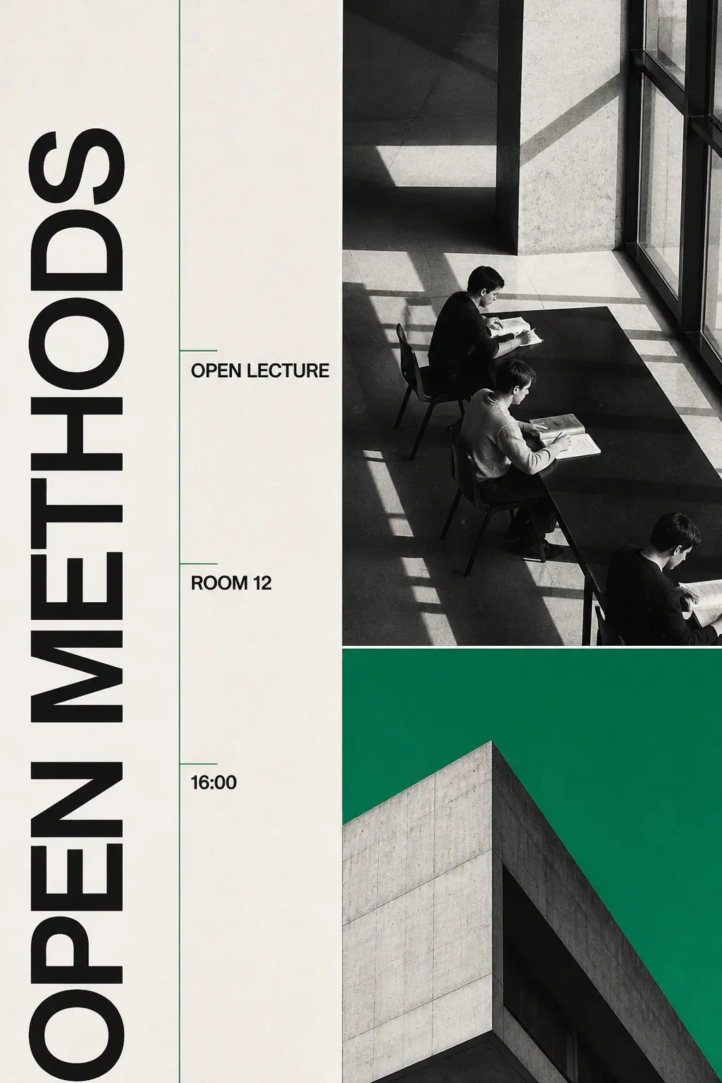 Open Methods Open Lecture Poster Design｜AI Image Generation Prompts
