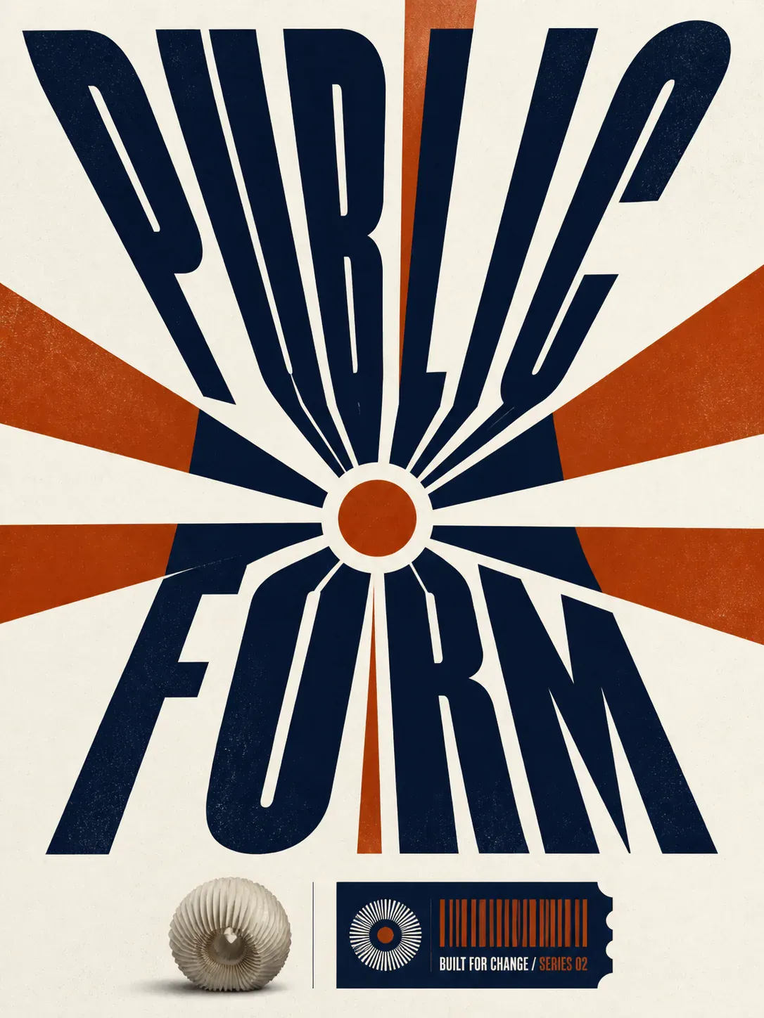 Public Form Retro Typography Poster｜AI Image Generation Prompts