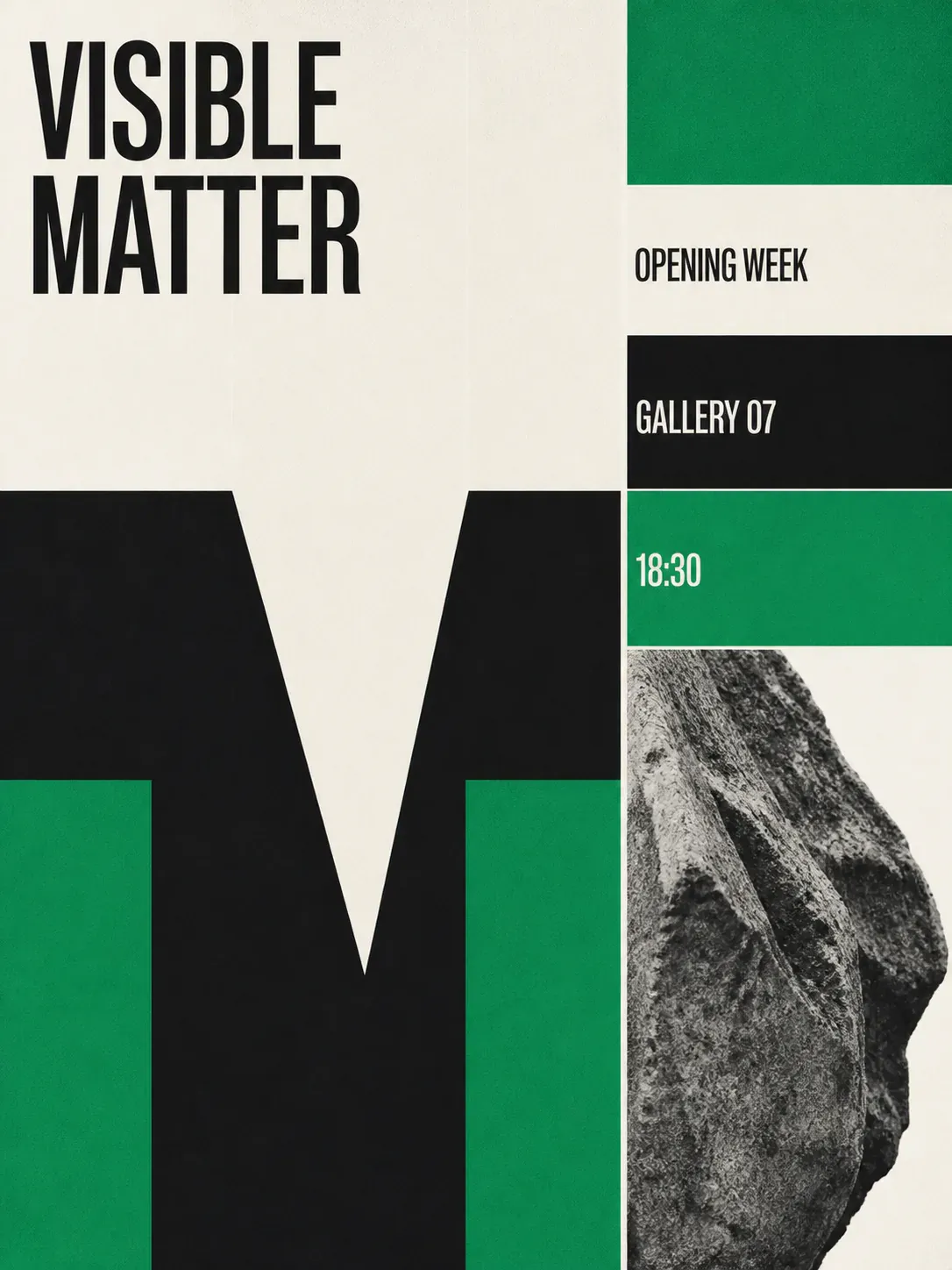 Visible Matter Gallery Opening Week Poster｜AI Image Generation Prompts