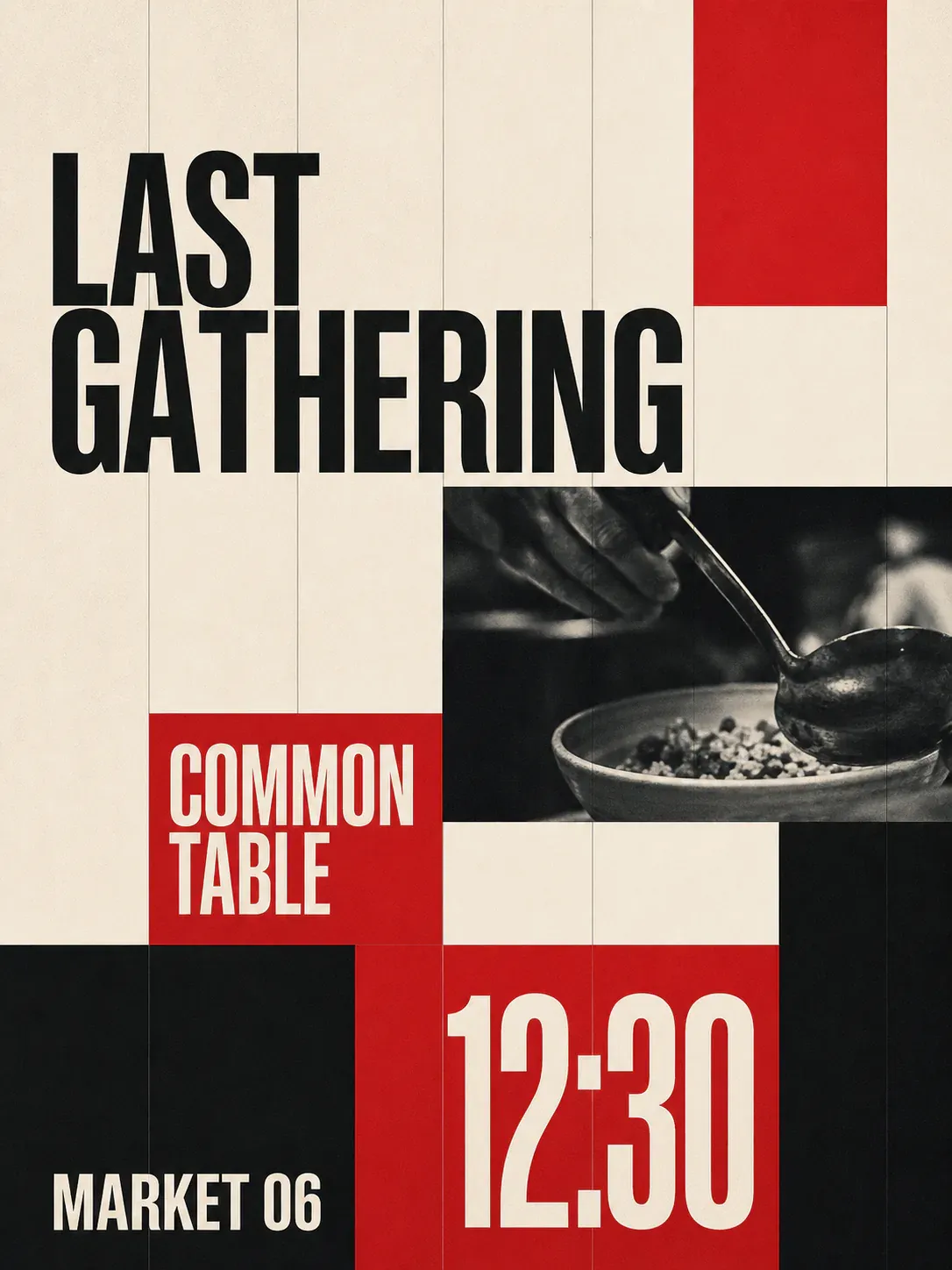 Last Gathering Common Table Market Poster｜AI Image Generation Prompts