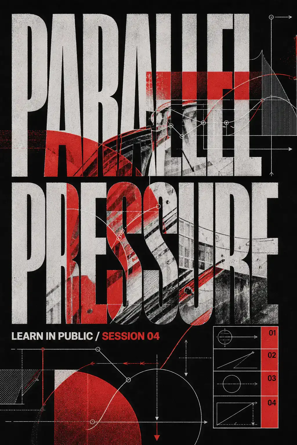 Parallel Pressure Graphic Poster Design｜AI Image Generation Prompts
