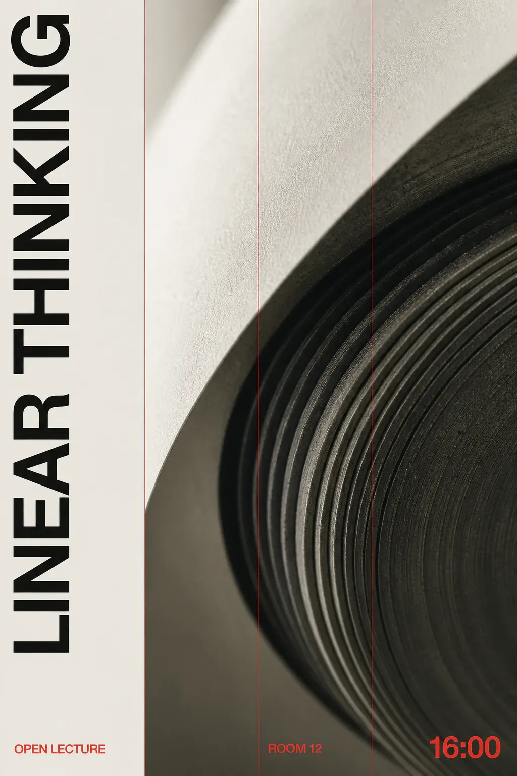 Linear Thinking Open Lecture Poster Design｜AI Image Generation Prompts
