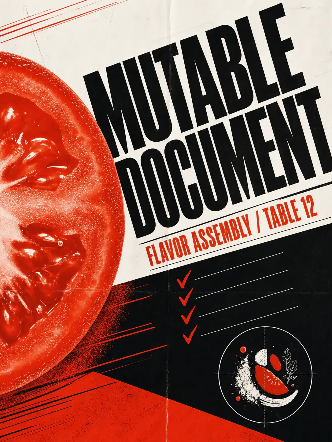Mutable Document Flavor Assembly Poster Design｜AI Image Generation Prompts