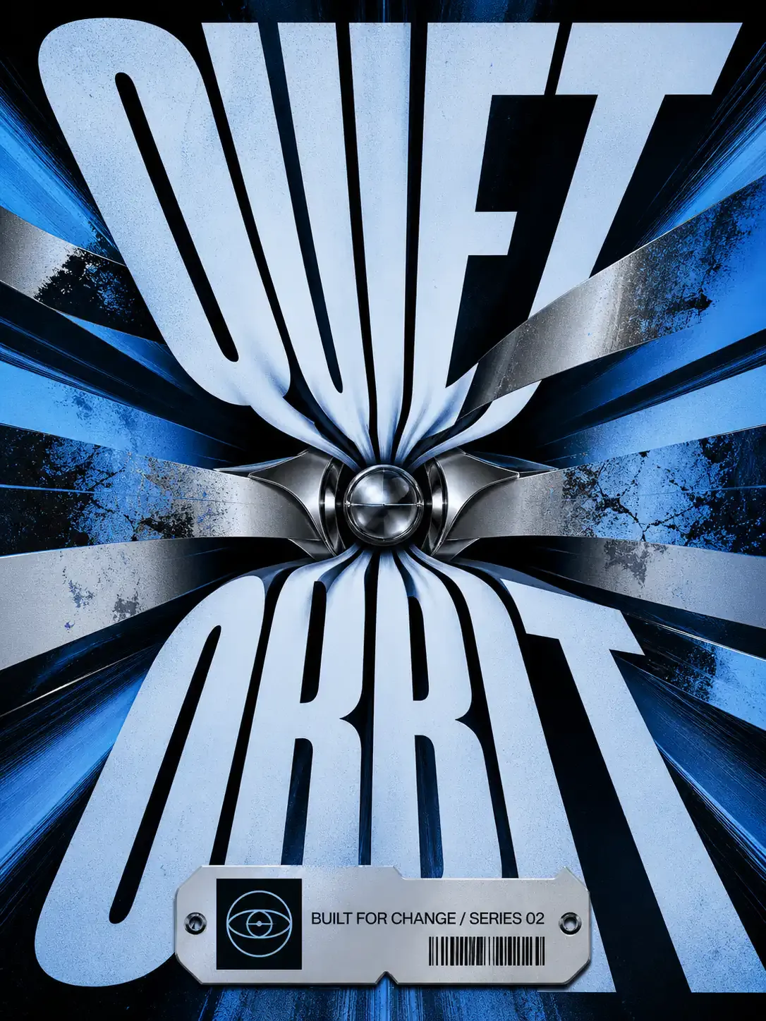 Quiet Art Typography Poster with Metallic Design｜AI Image Generation Prompts